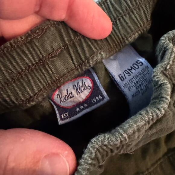 DKNY Baby Button Down Hoodie Top & Green Shorts Baby Boy Size 6 - 9 Months - Picture 5 of 7